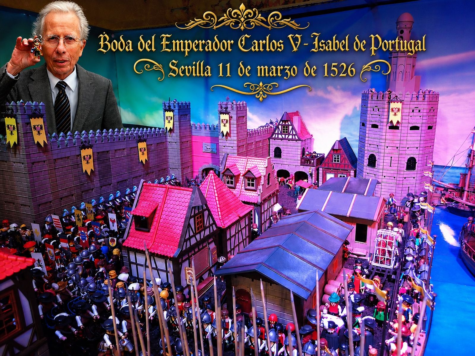 Réplica a escala de la Sevilla de 1526, año de la boda de Carlos V e Isabel de Portugal