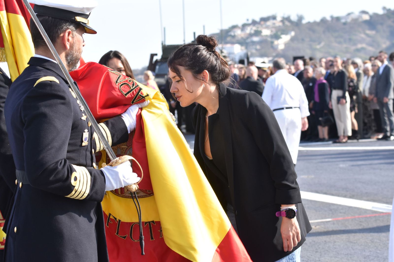 Emotiva jura de bandera a bordo del 'Castilla'