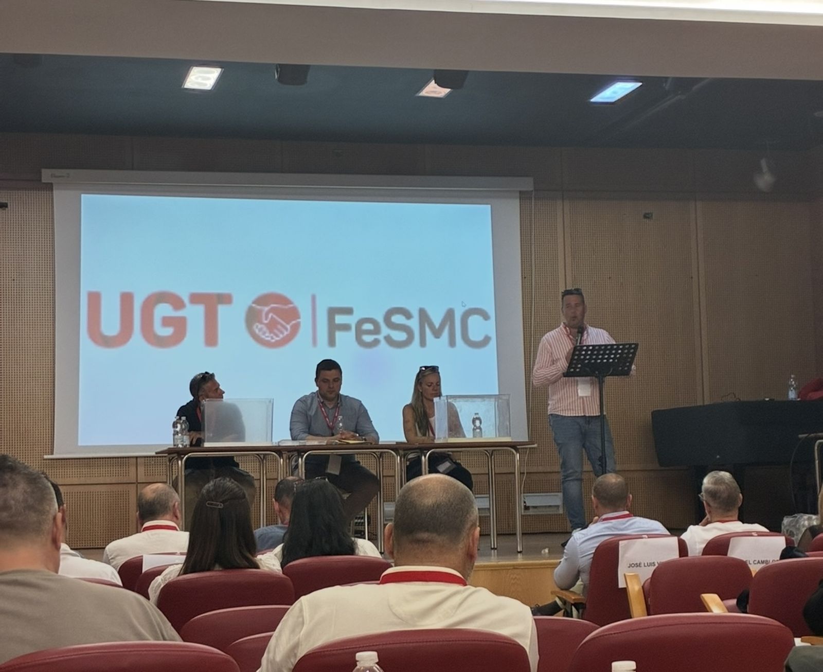 Sesión de los congresos de UGT celebrados ayer