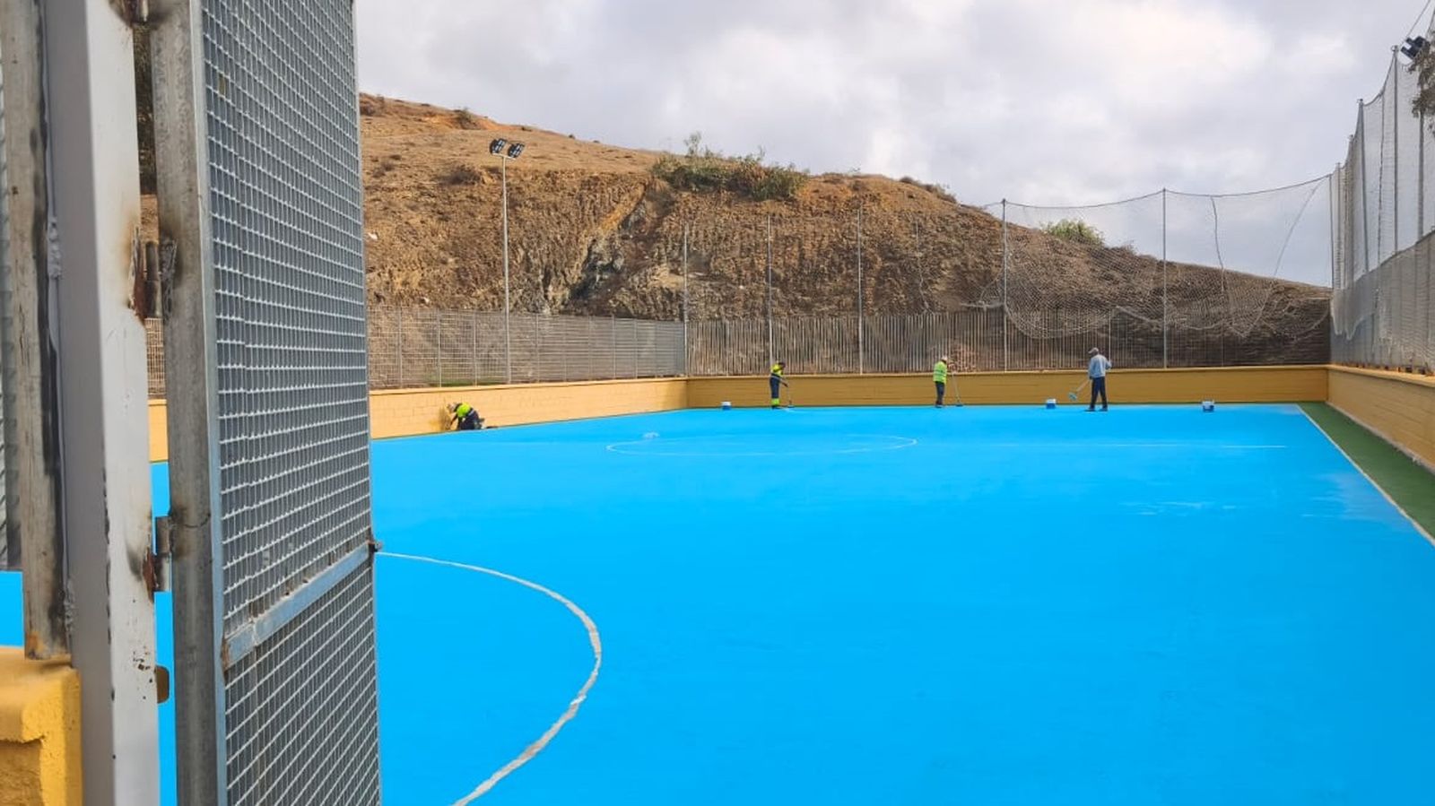 Pista deportiva de la barriada de O´Donnell.