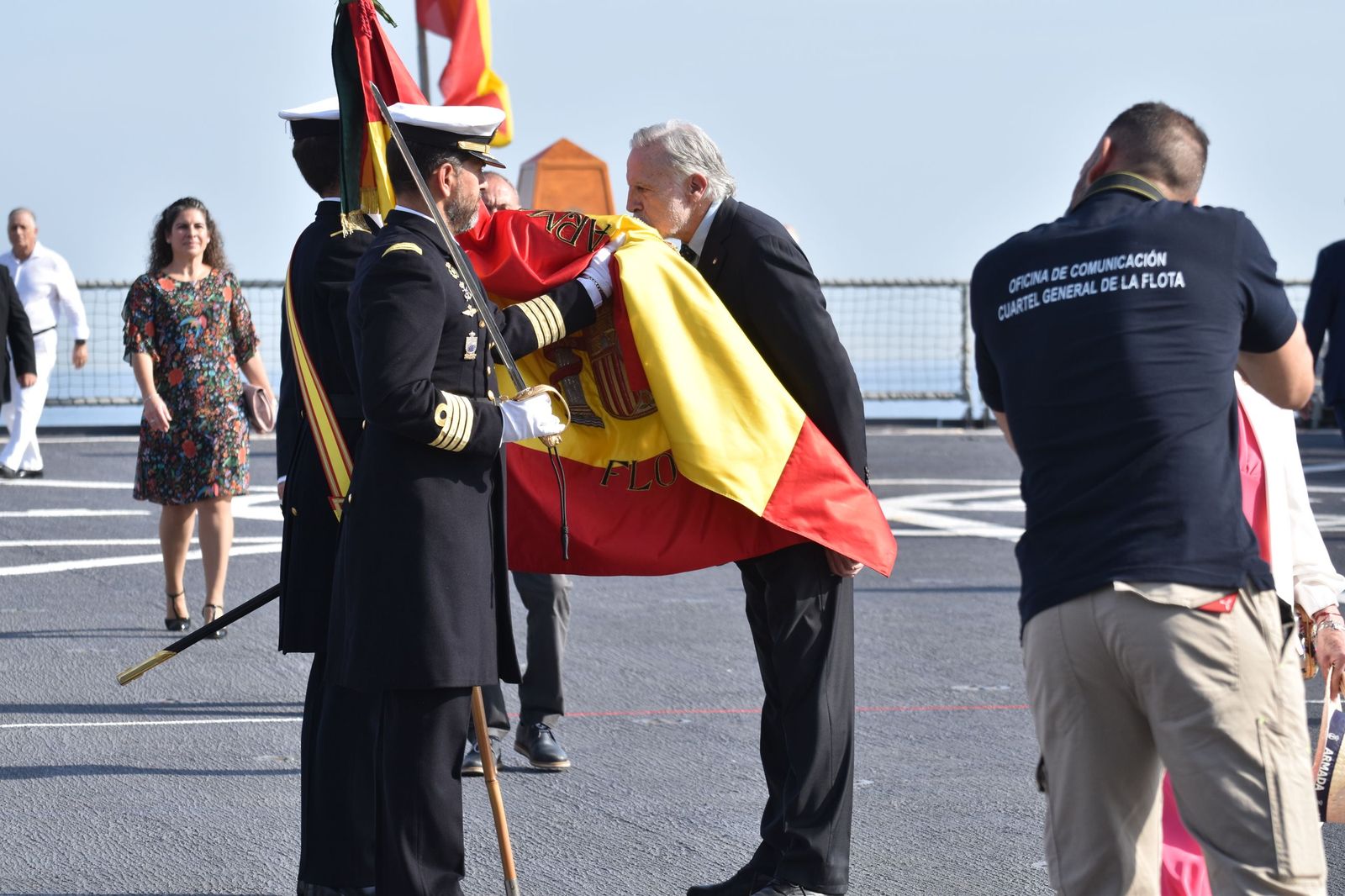 Emotiva jura de bandera a bordo del 'Castilla'