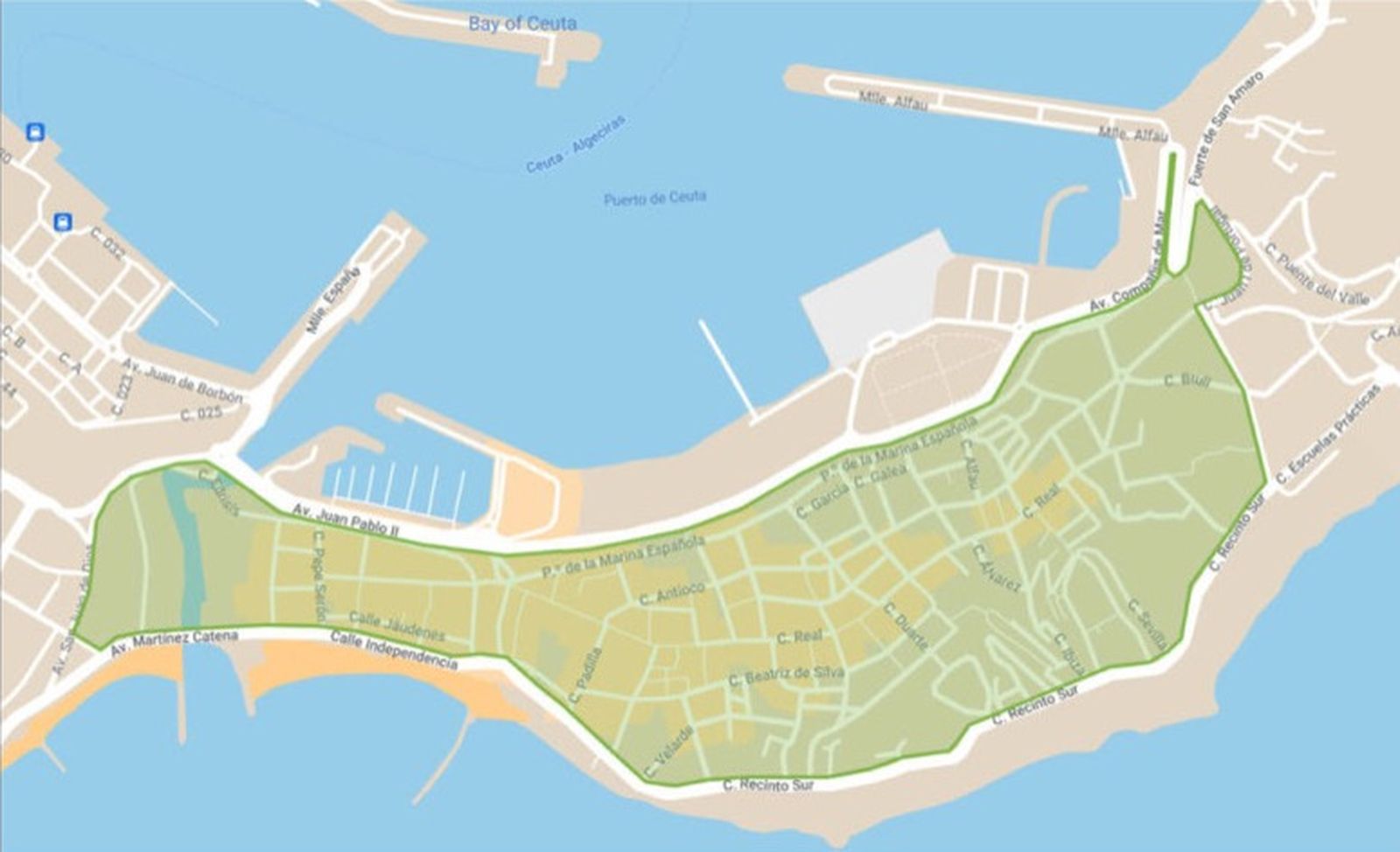 Delimitación de la Zona de Bajas Emisiones en la ciudad.