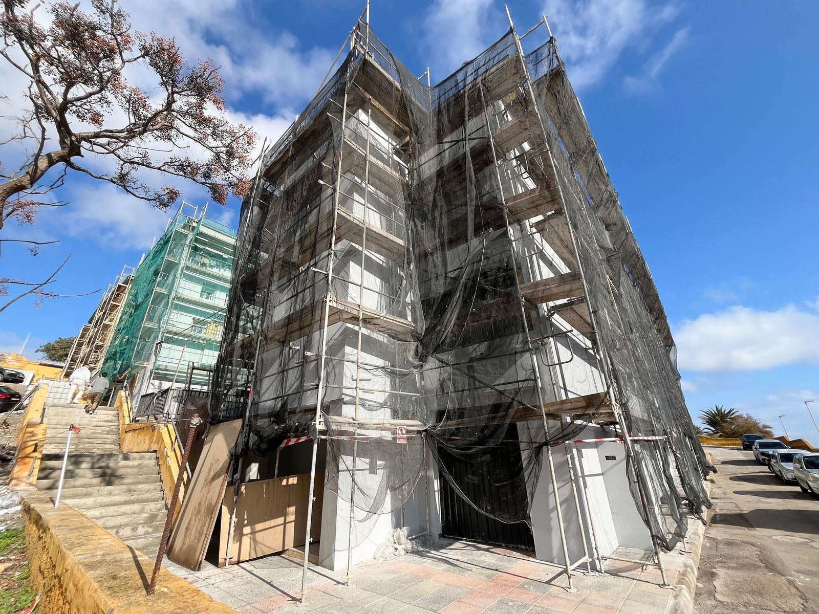 Obras de rehabilitación de las viviendas de la barriada del Príncipe Felipe.