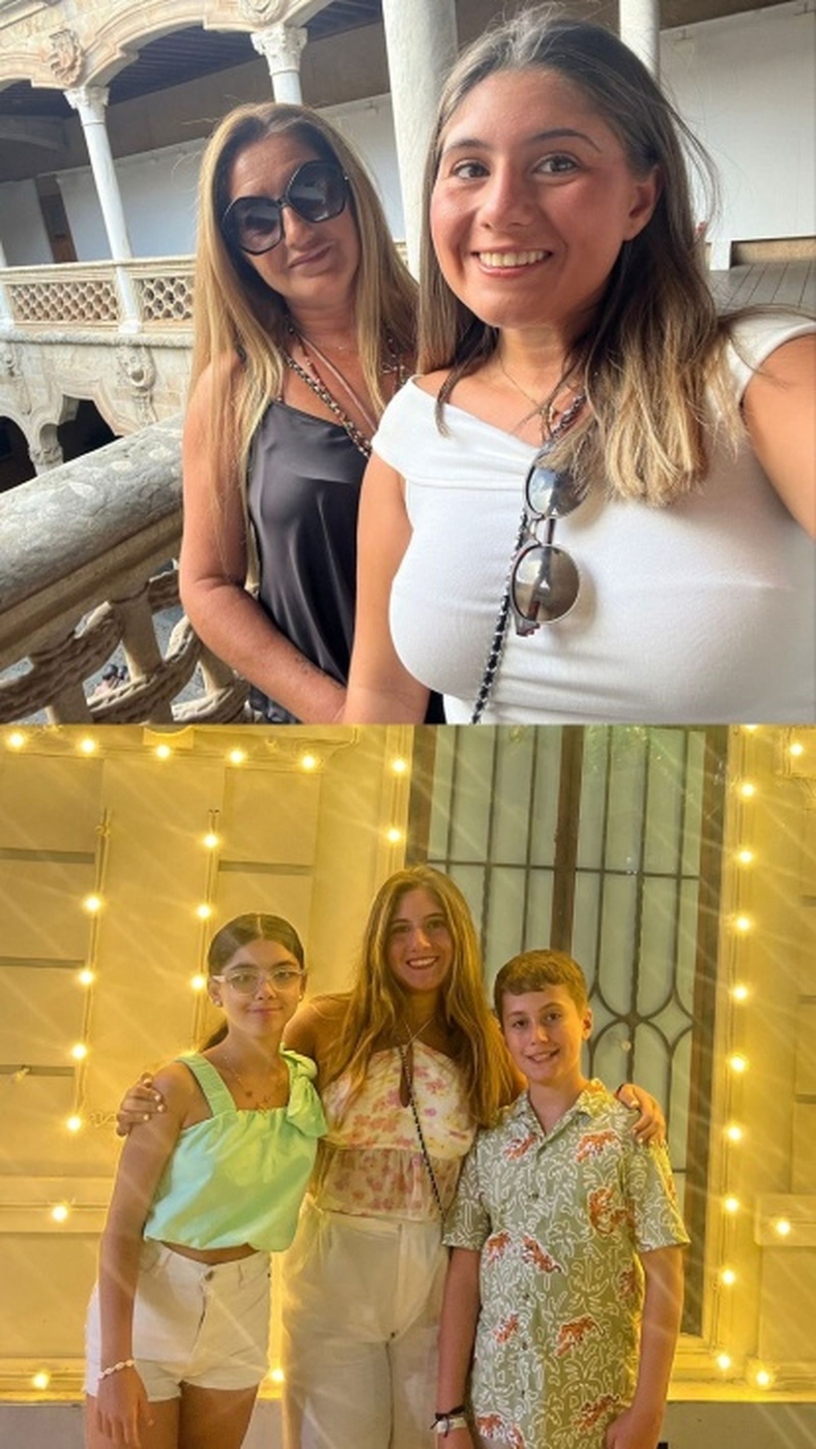Paula posa con su madre y sus hermanos. / FOTO CEDIDA