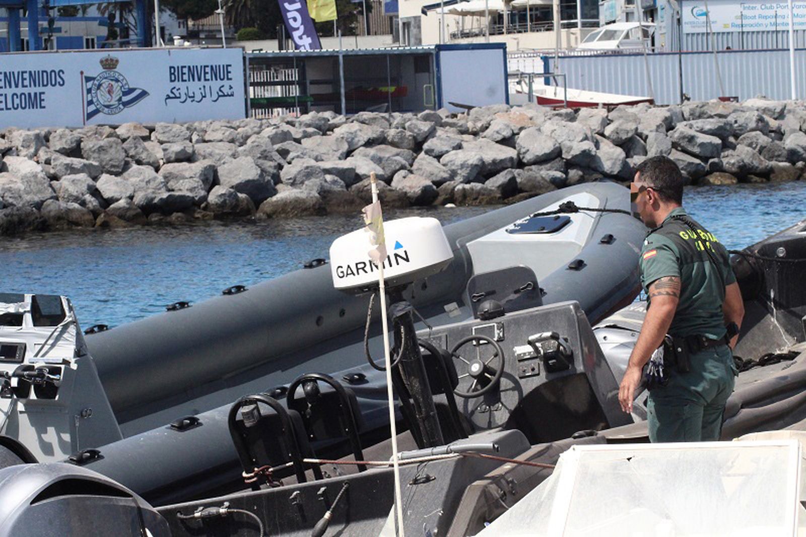 Imagen de archivo de una narcolancha interceptada por la Guardia Civil. / FOTO EL PUEBLO