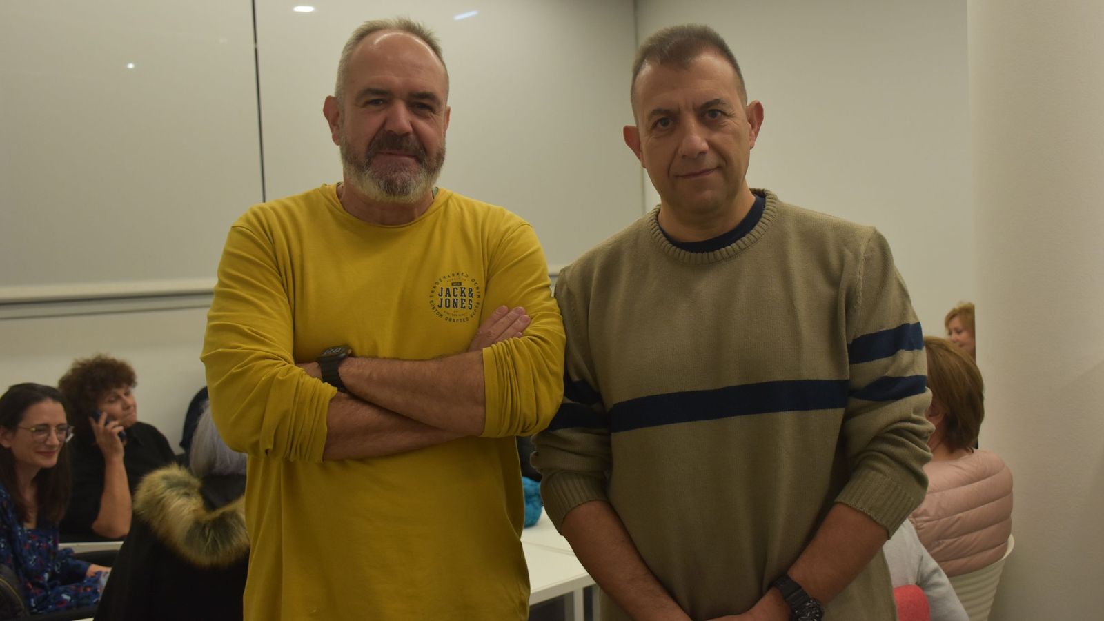 Domingo Nofuentes y Jesús García, miembros del club de lectura