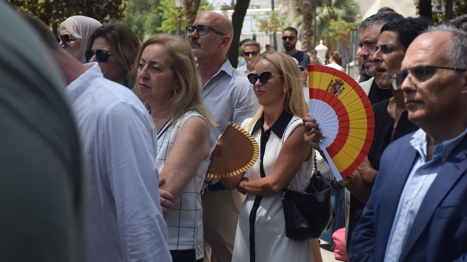 Miembros del Gobierno local durante la comparecencia de Feijóo y Vivas