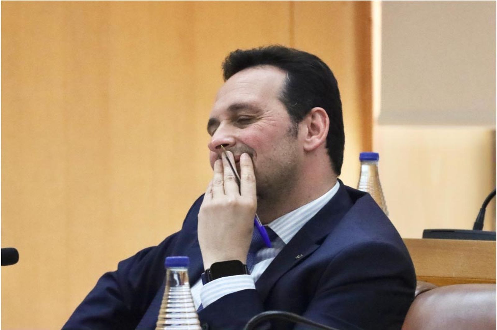 Juan Sergio Redondo, durante la sesión plenaria de la Asamblea celebrada hoy