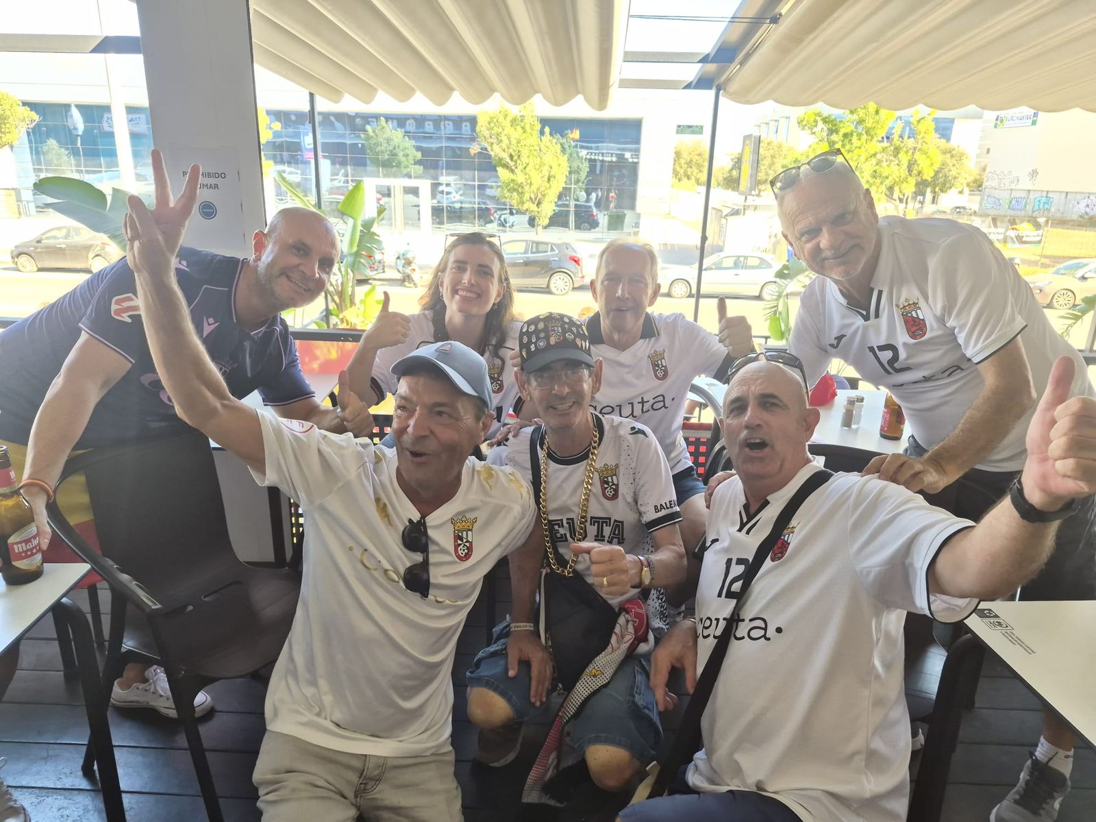 Gran  ambiente caballa antes de iniciar el encuentro ante el RCD Mallorca en el estadio Son Moix