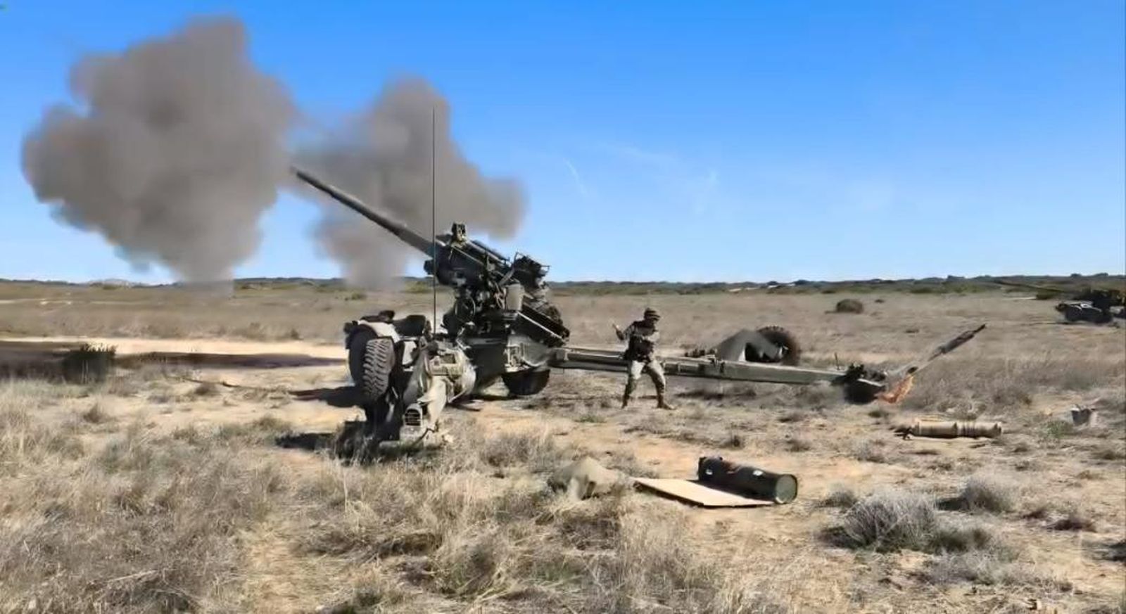 El ejercicio se ha llevado a cabo en el Centro de Adiestramiento San Gregorio, instalación destinada a la preparación de unidades del Ejército de Tierra