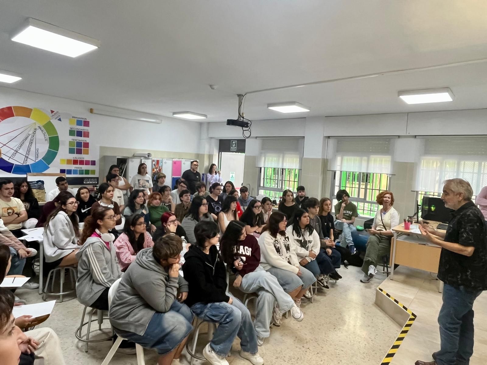 El alumnado durante el taller de Juan Álvarez. El alumnado durante el taller de Juan Álvarez.