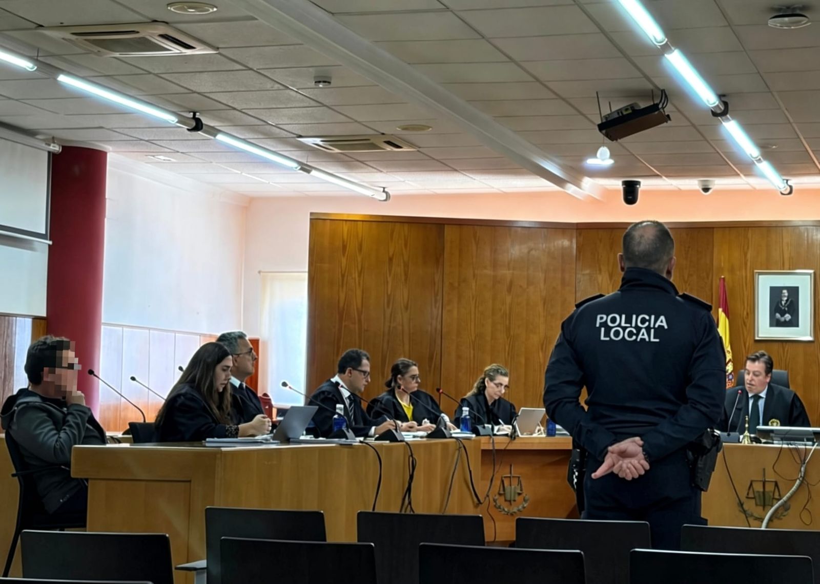 Imagen de la tercera sesión del juicio por la muerte de Mari Ángeles, en la que declara un policía