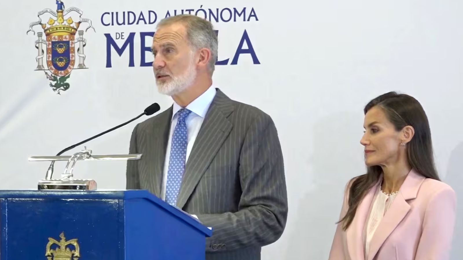 El Rey Felipe durante su discurso en Melilla