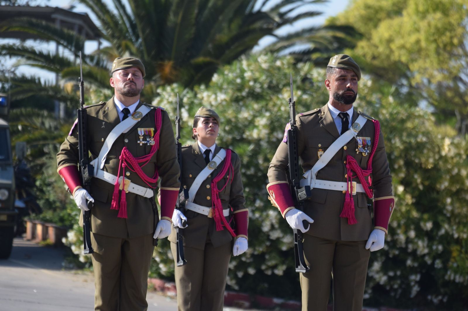 El Regimiento de Ingenieros 7 honra a San Fernando en una solemne parada militar en El Jaral
