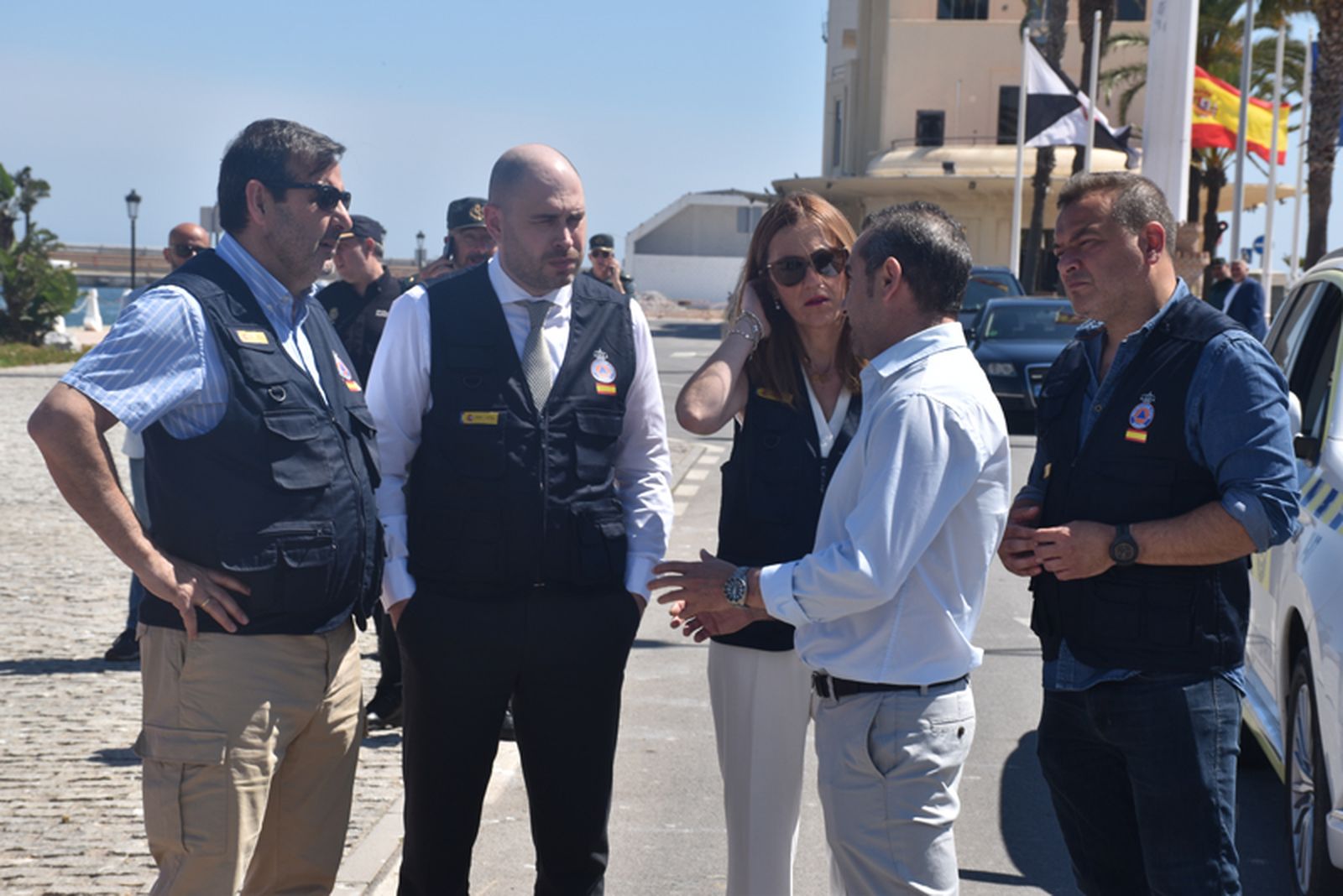 La OPE ensaya una zona de emergencia en el Muelle España