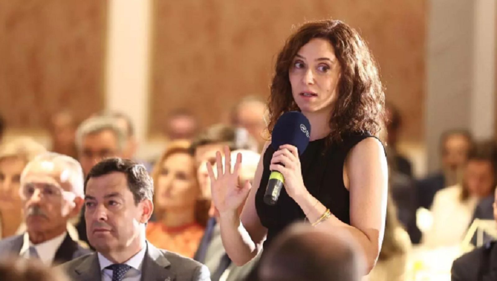 Isabel Díaz Ayuso durante su intervención en el Forum de Madrid este lunes