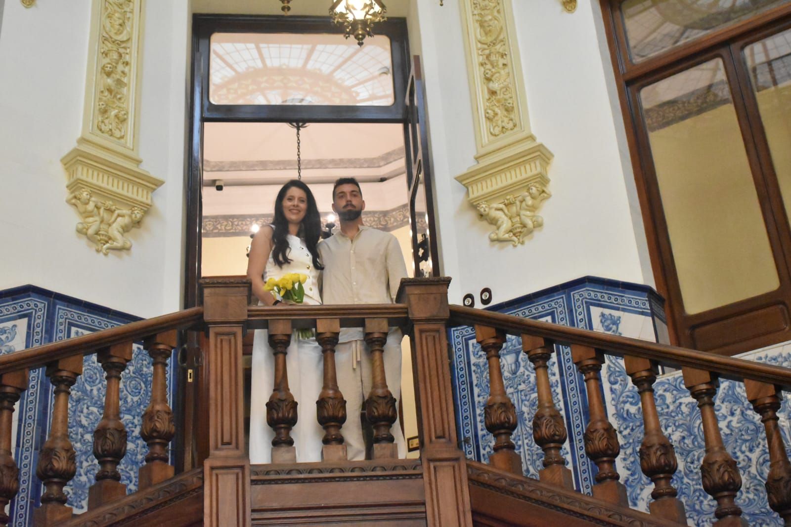 Daniel y Rosalía sellan su historia de amor en el Salón del Trono del Palacio Autonómico