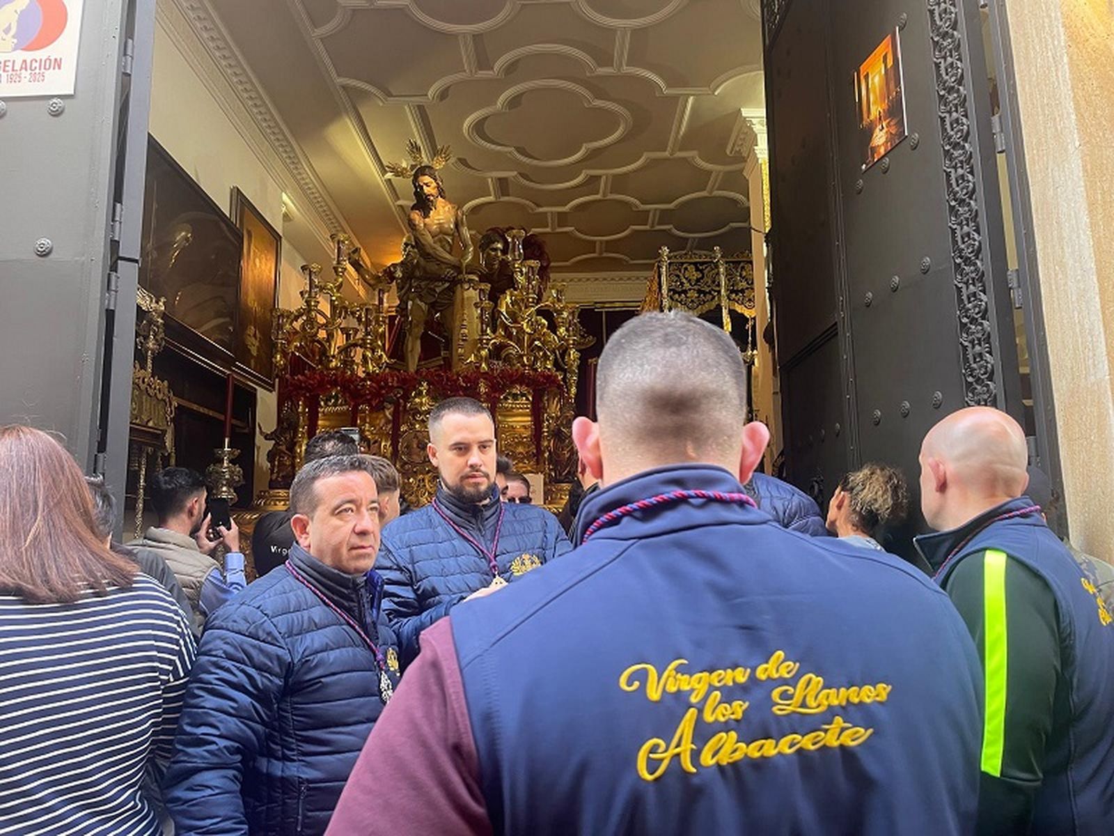 La Flagelación se prepara para su esperada gran tarde en el Oratorio de Teniente Pacheco. / FOTO REDUAN