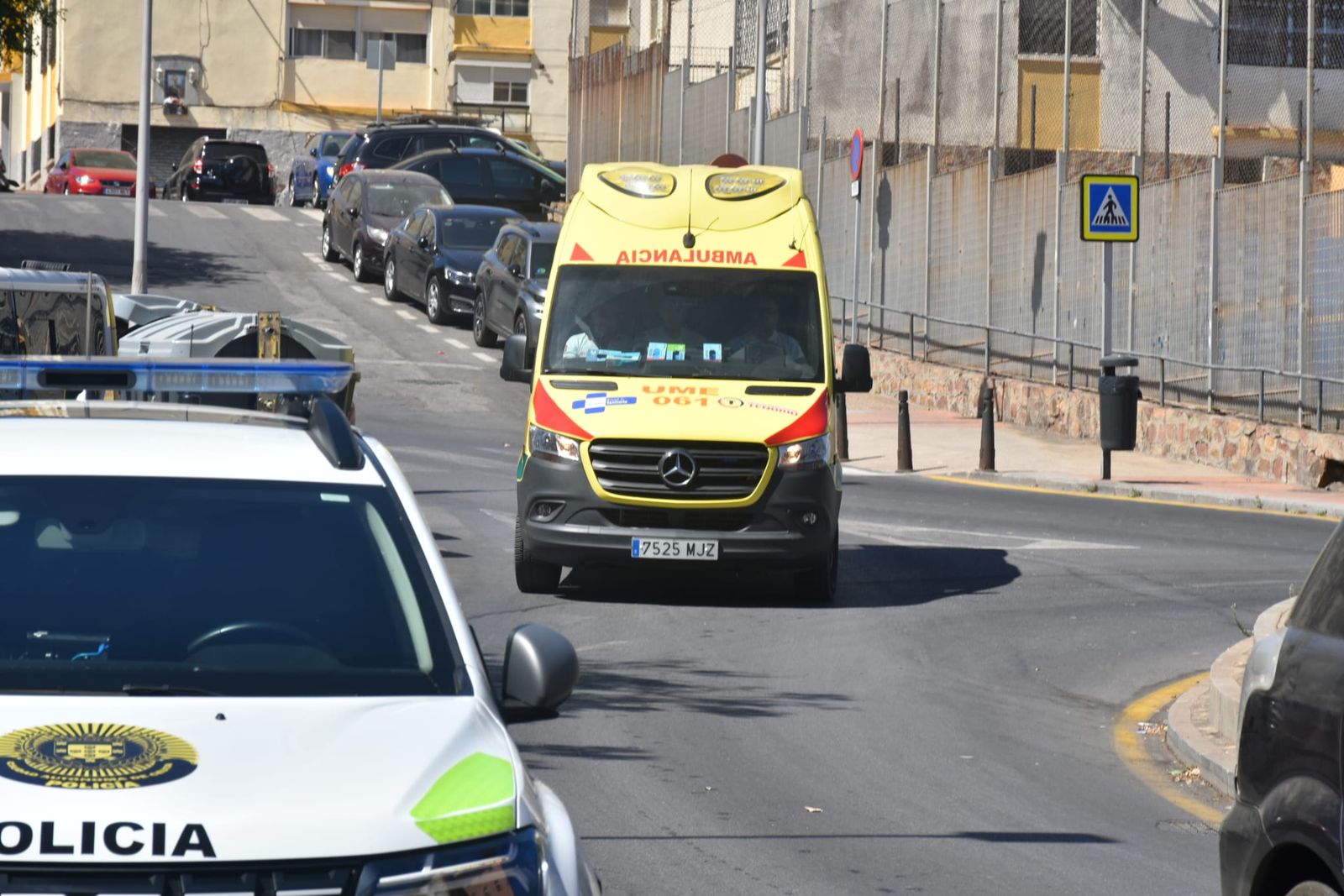 Una ambulancia del 061