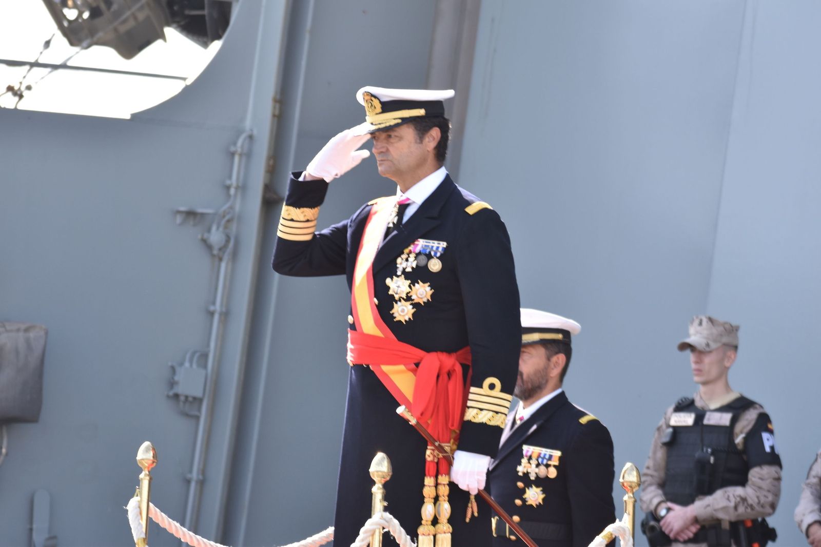 Emotiva jura de bandera a bordo del 'Castilla'