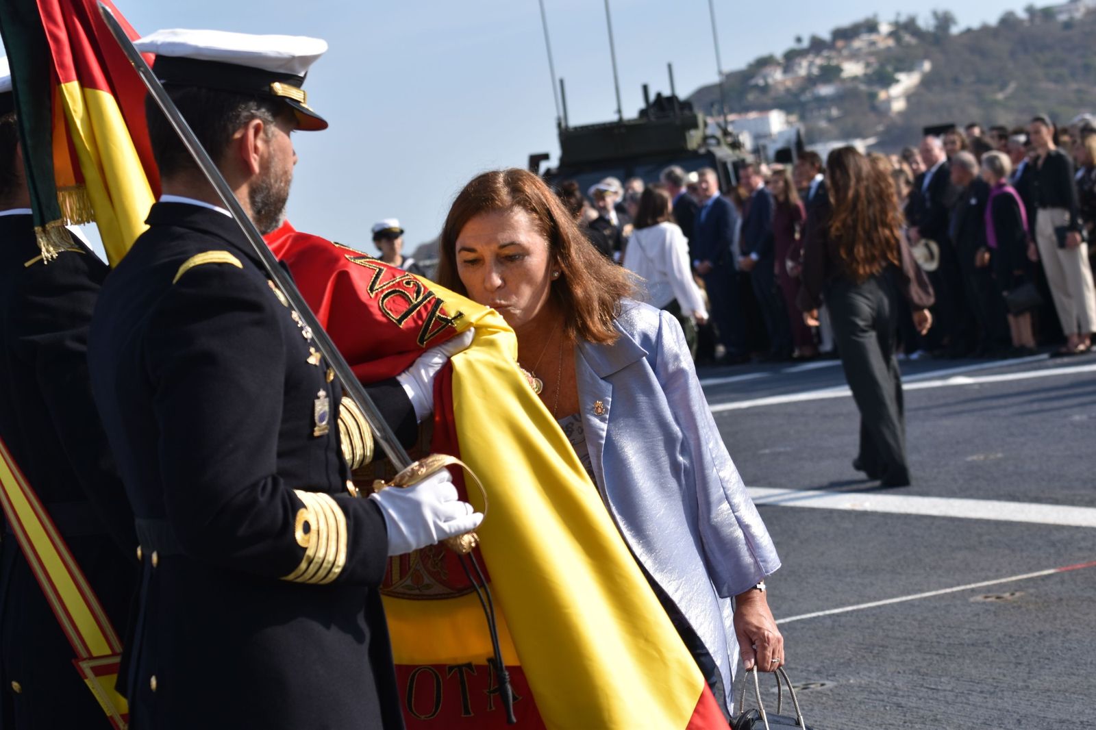Emotiva jura de bandera a bordo del 'Castilla'