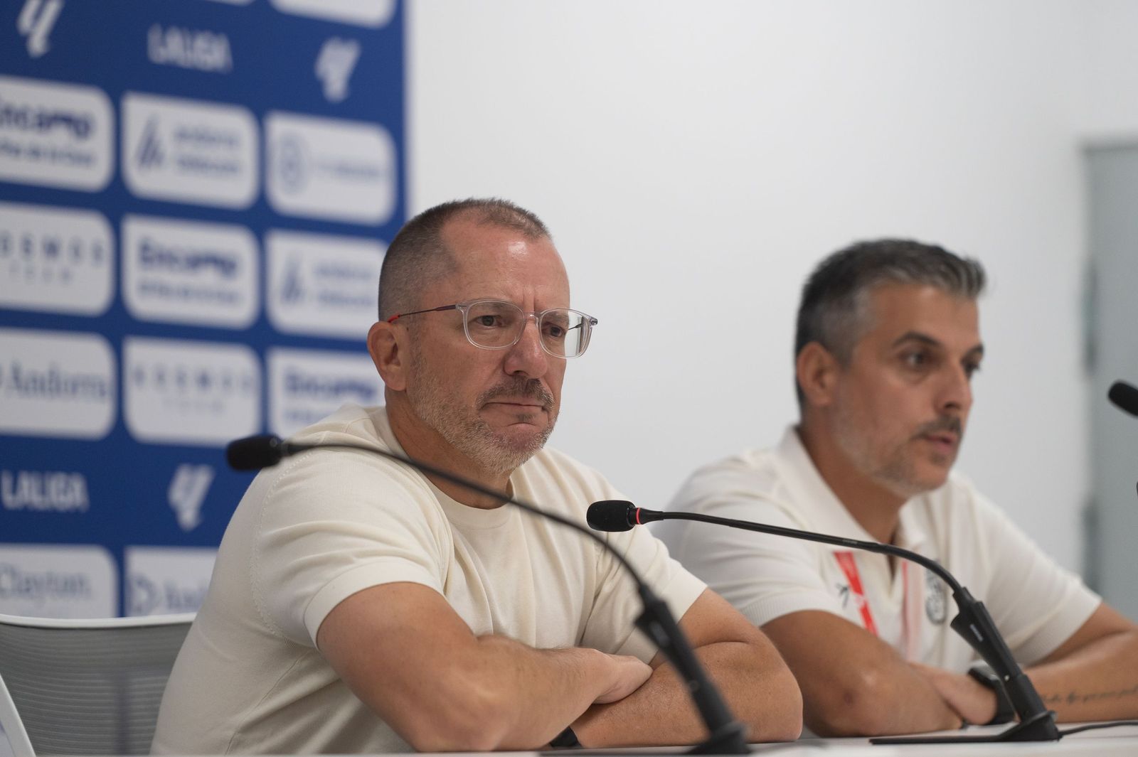 José Juan Romero, en la rueda de prensa posterior a la derrota del Ceuta en Andorra