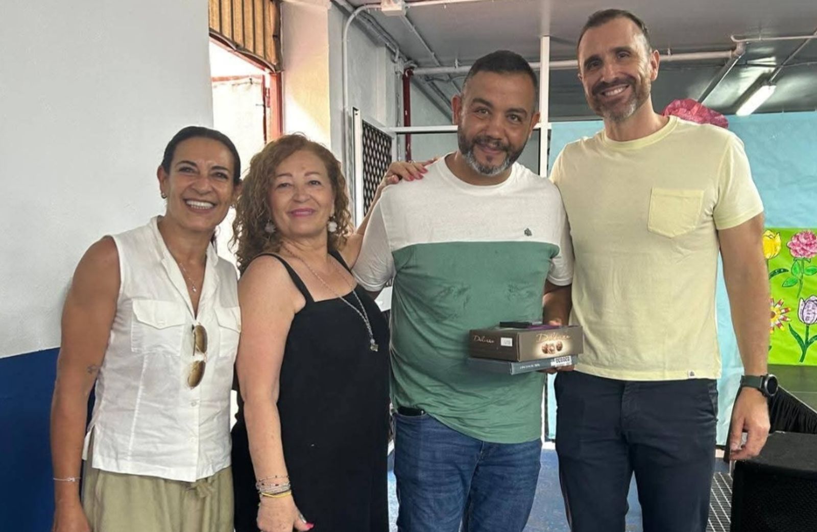 Mohamed Tarek Abdeselan en una de las visitas a los colegios
