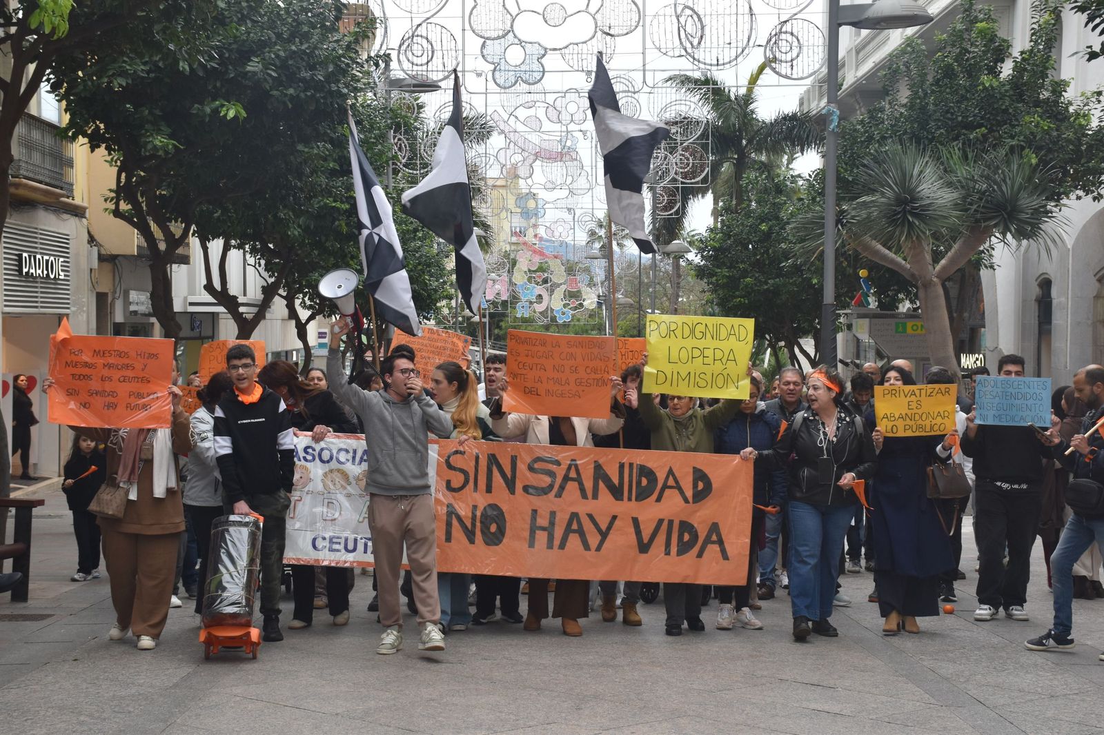 Manifestación por una sanidad de calidad celebrada este miércoles