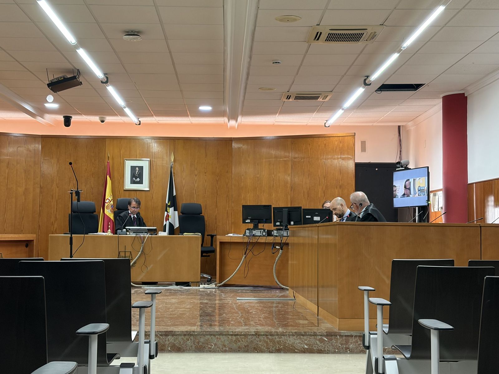 Imagen de la vista celebrada este martes por la Sección Penal del Tribunal de Instancia de Ceuta.