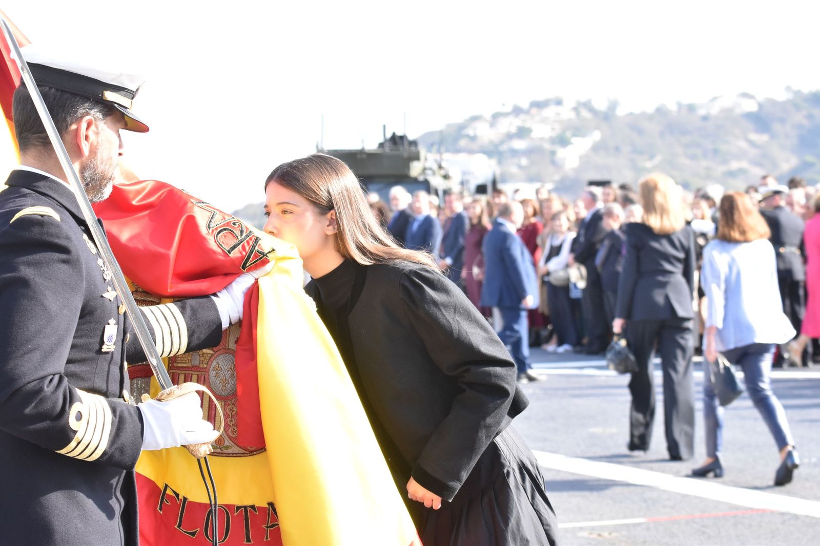 Emotiva jura de bandera a bordo del 'Castilla'