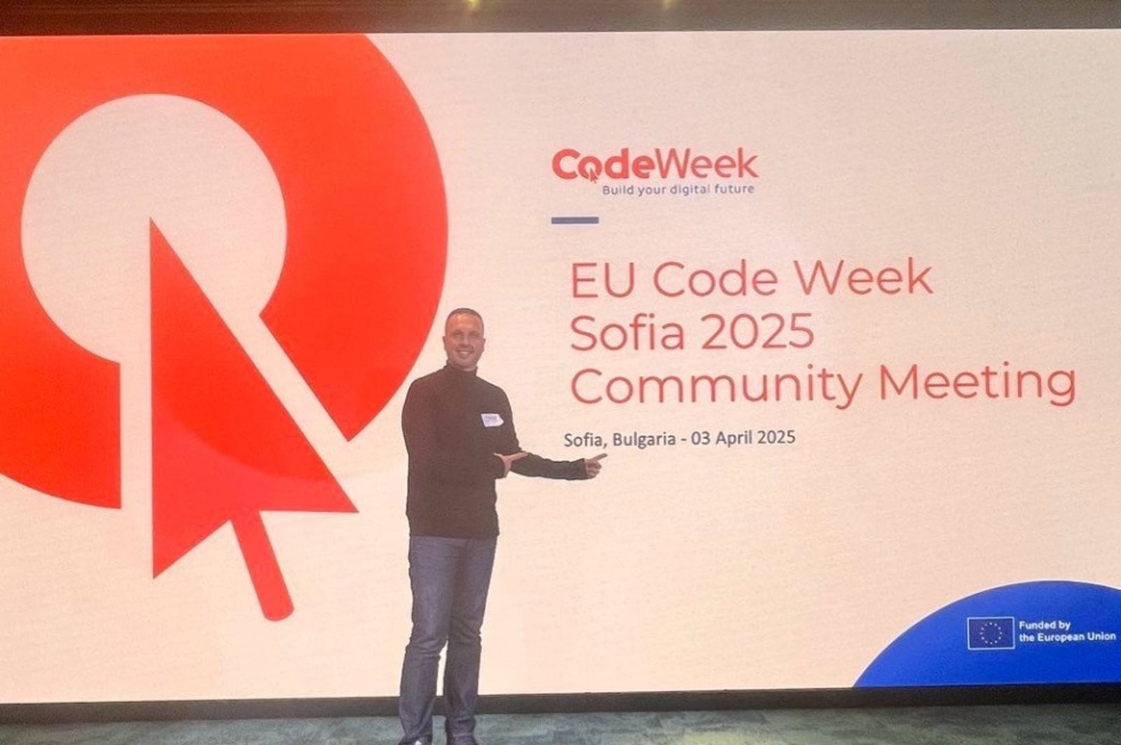Pablo Dúo, durante su intervención en el CodeWeek/FOTO CEDIDA