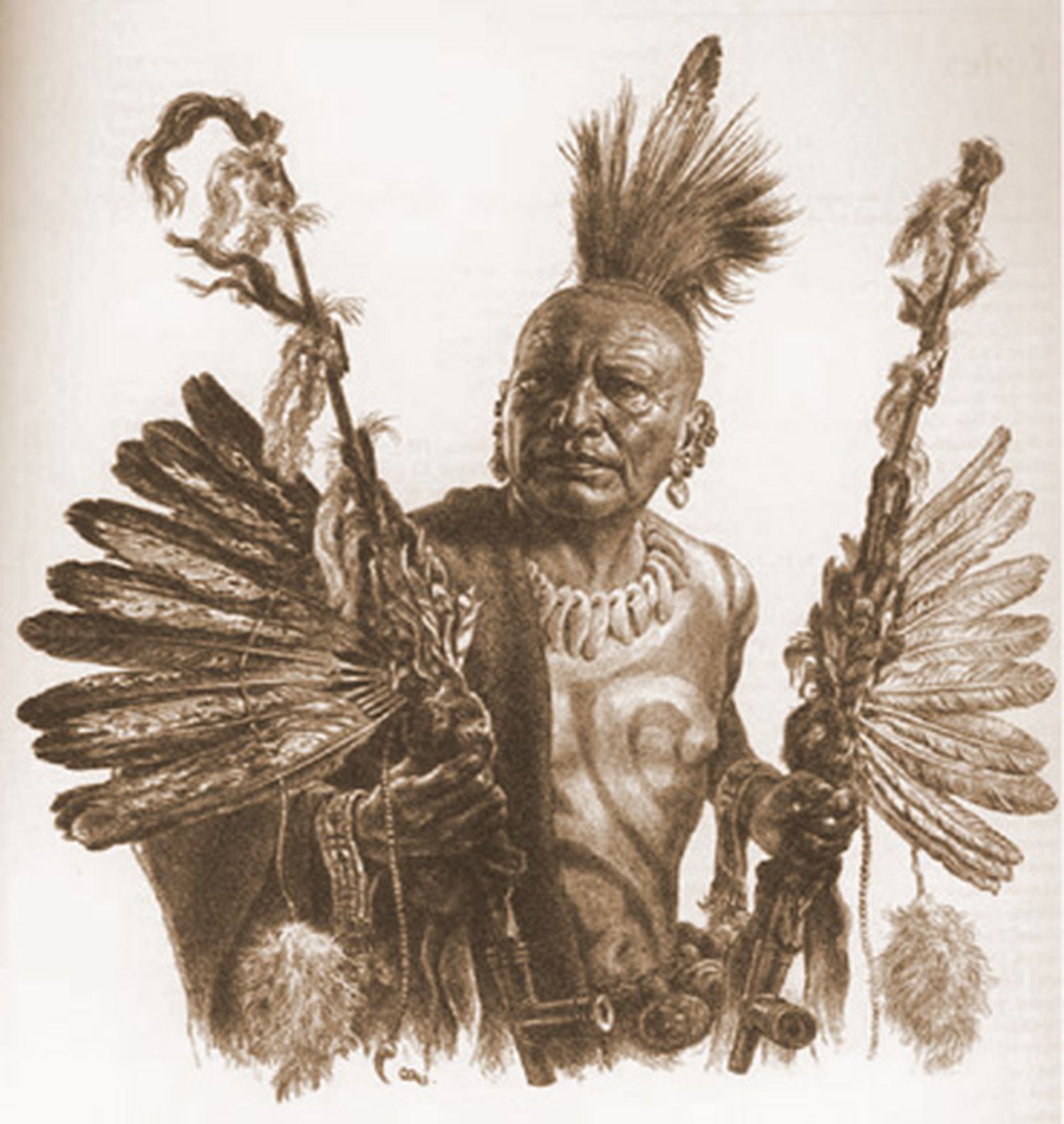 Jefe de la nación india Quapaws, también llamados Arkansas. / FOTO CEDIDA