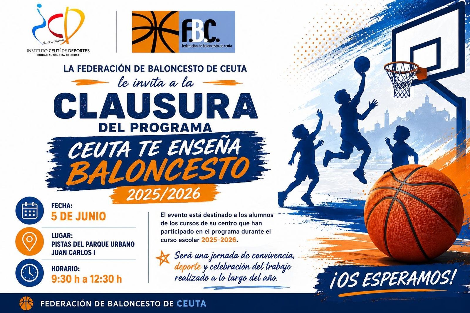 ‘Ceuta te enseña Baloncesto’ pone el broche final a un curso de aprendizaje en las canchas