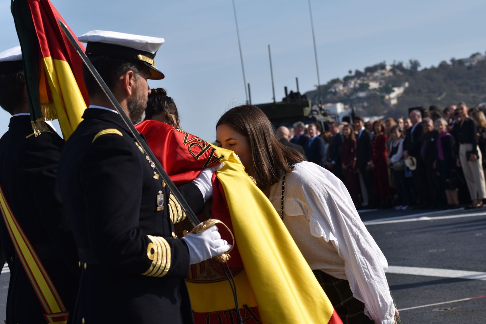 Emotiva jura de bandera a bordo del 'Castilla'