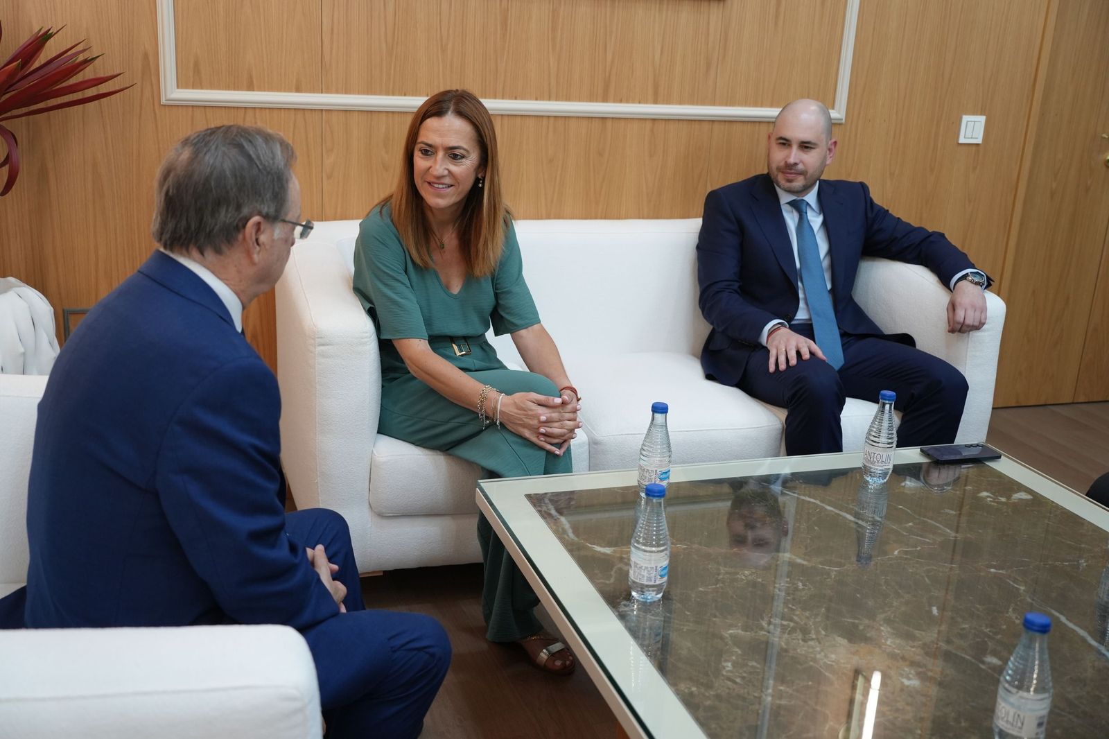 Vivas, Barcones y Triano durante la reunión