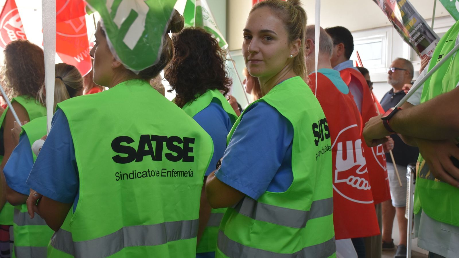 Concentración en el Centro de Salud de Otero