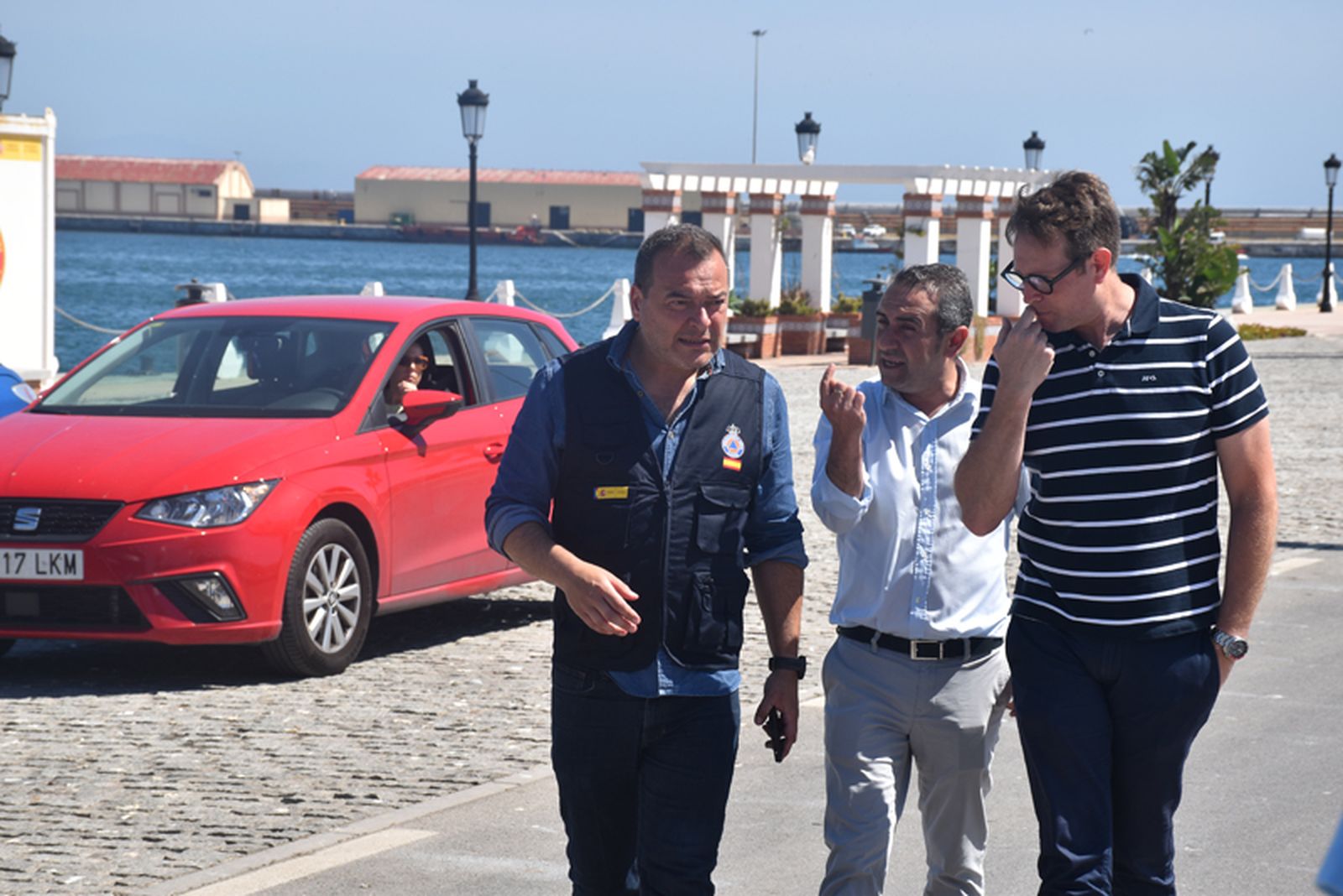 La OPE ensaya una zona de emergencia en el Muelle España