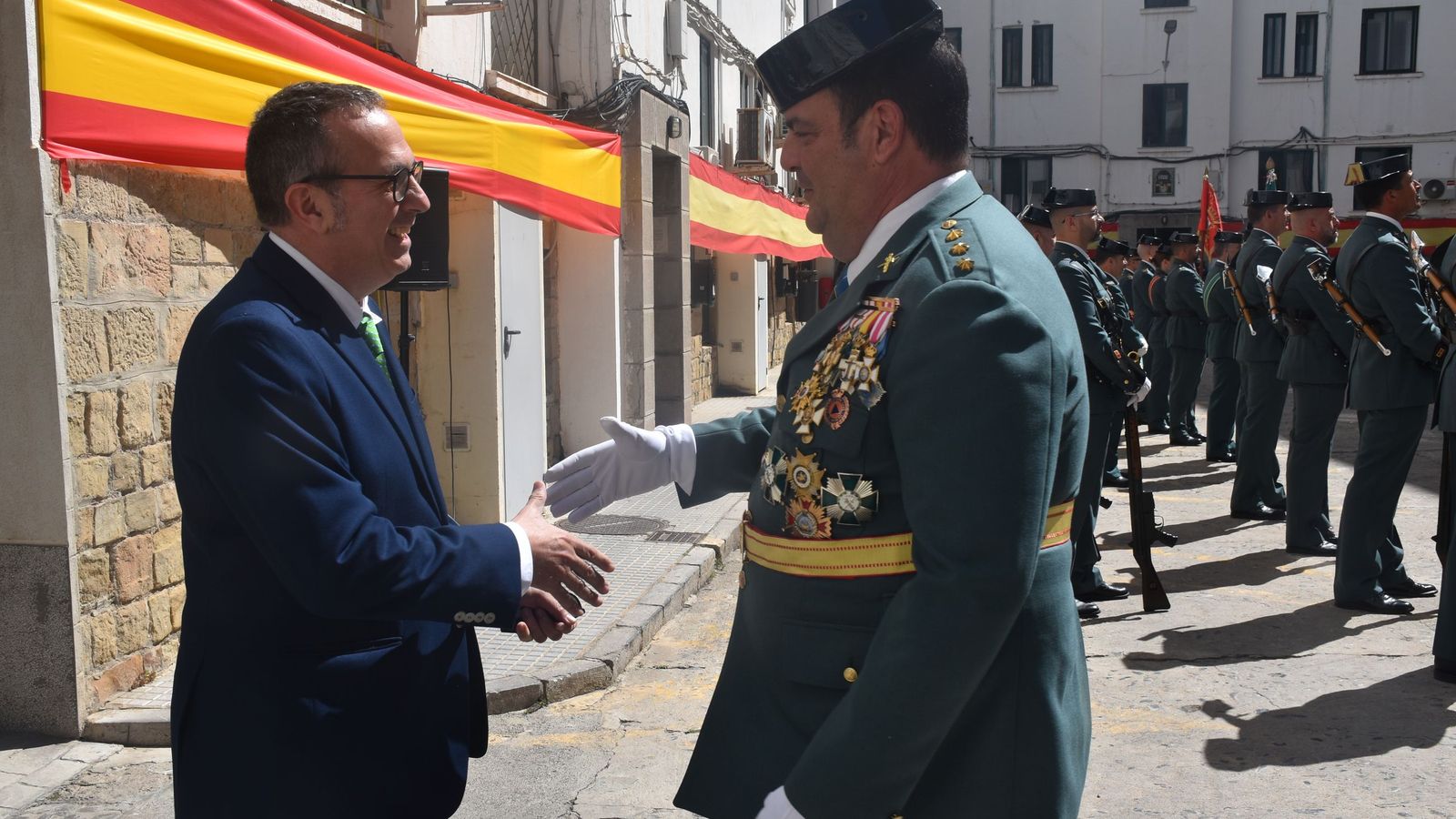 Jiménez antes de realizar su discurso