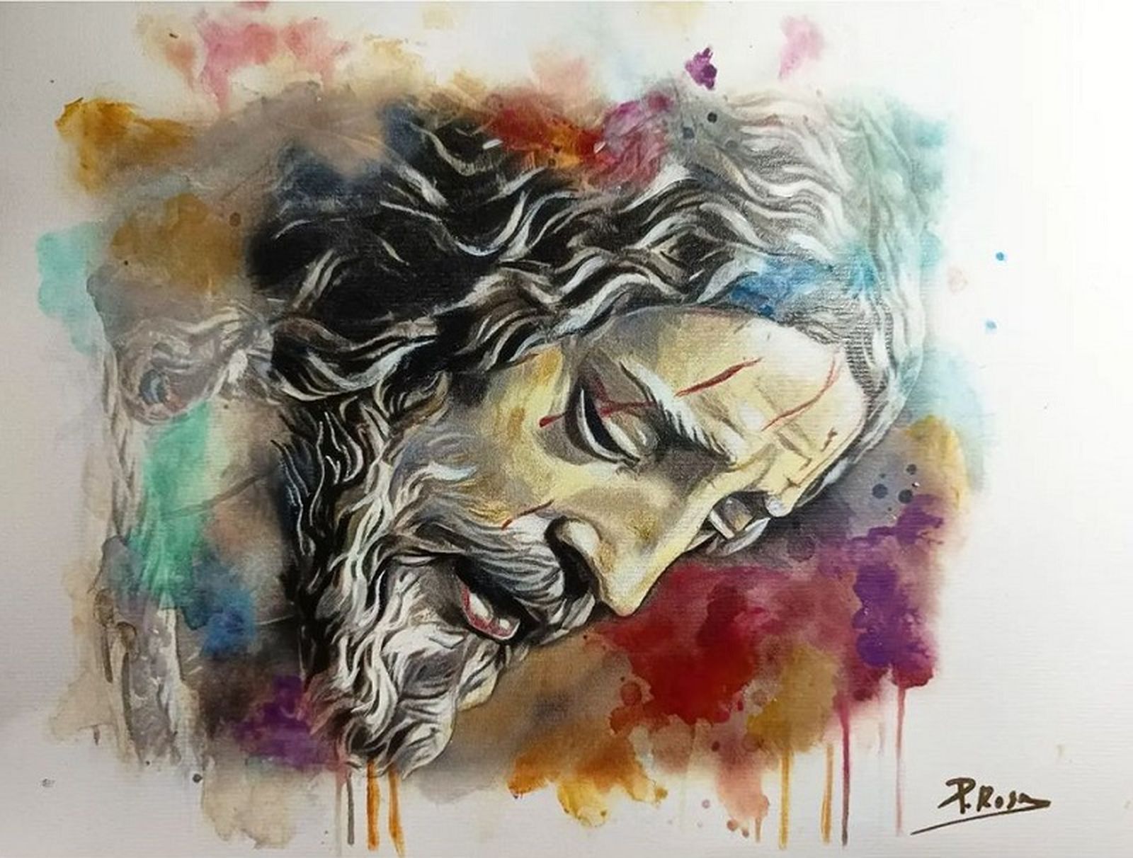 Cristo de Pasión, obra mixta de Pablo Rosa | FOTO CEDIDA
