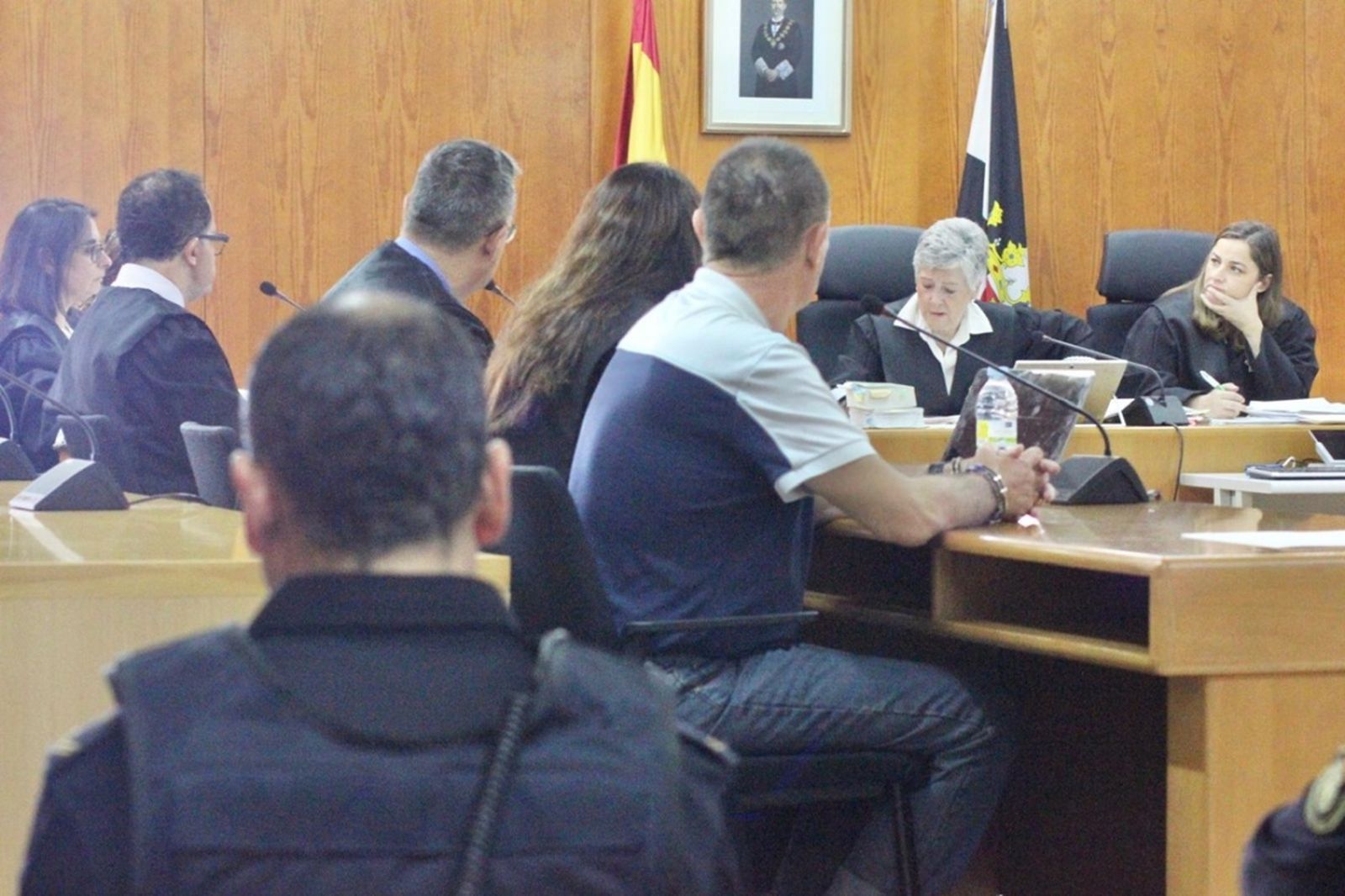 El acusado del crimen de Parques de Ceuta durante el juicio con jurado.