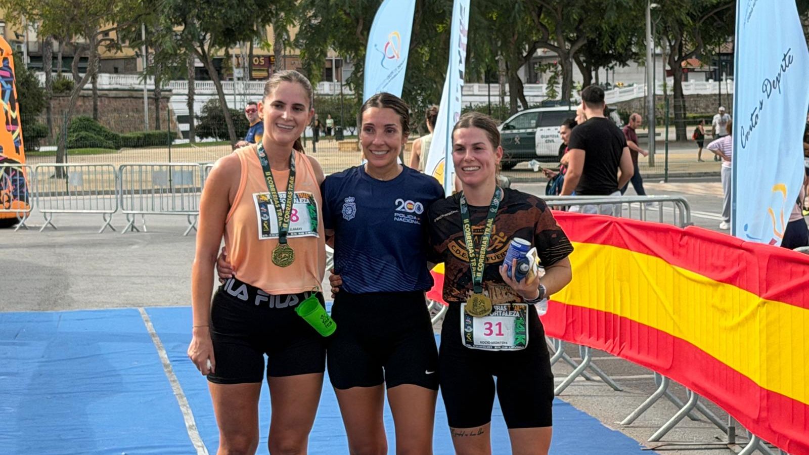 Podium femenino de los 14 kilómetros