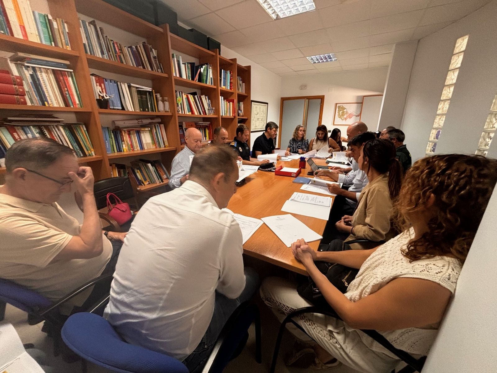 Grupo de apoyo técnico en la sede de la Consejería de Sanidad.