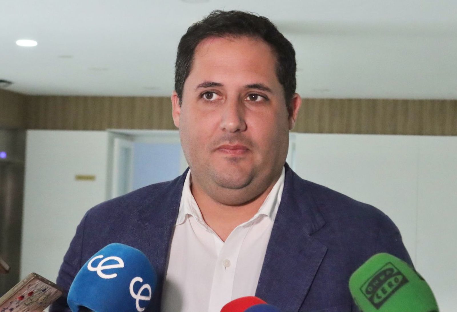 Alejandro Ramírez durante su comparecencia ante los medios este martes