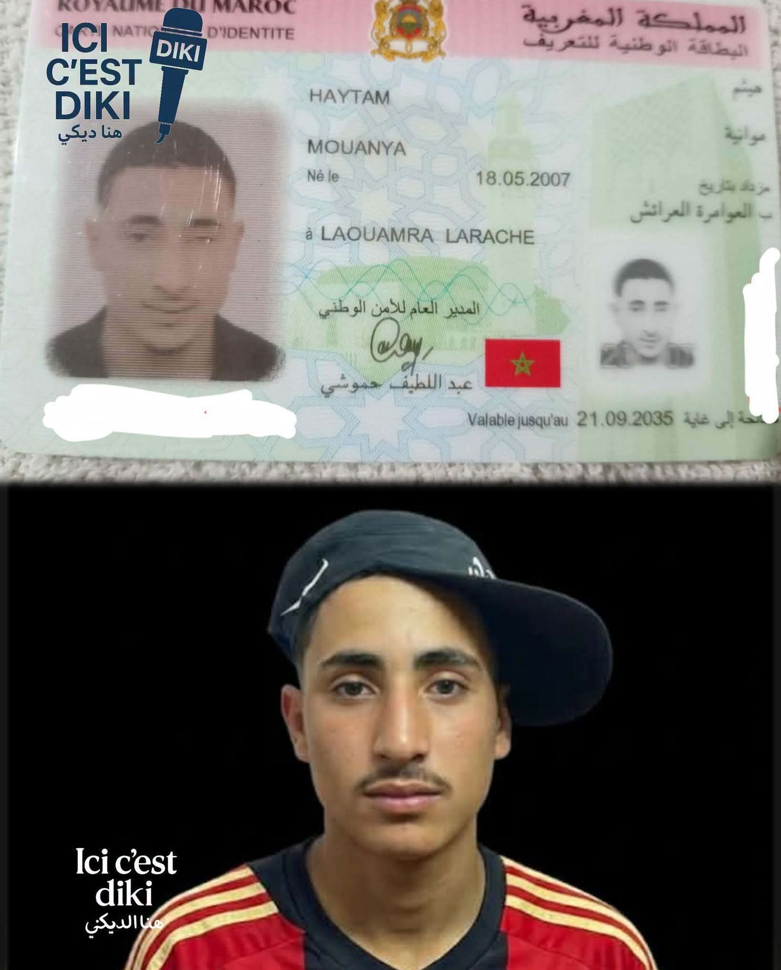 Imágenes de Haytam Mouanya, de 19 años