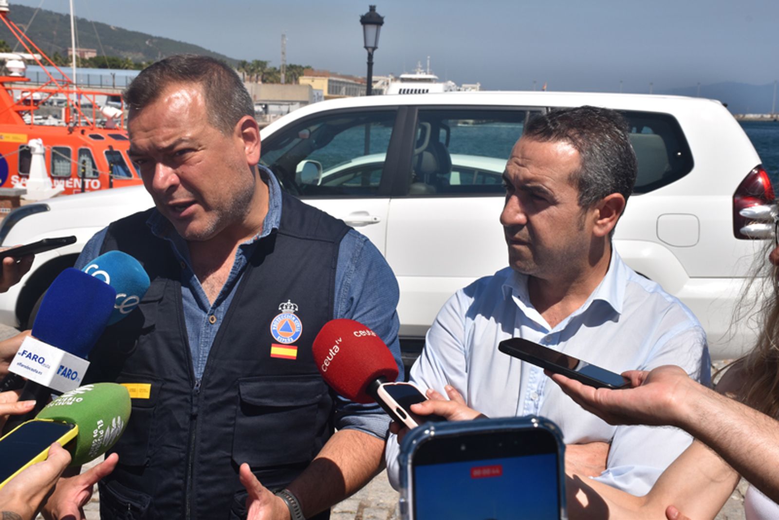 La OPE ensaya una zona de emergencia en el Muelle España