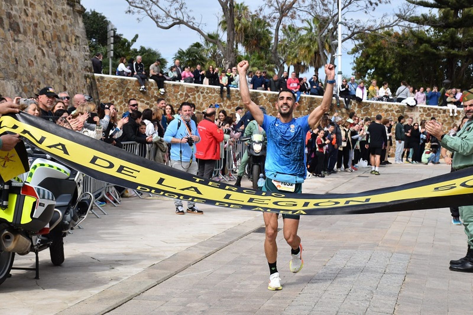 Rubén García llegando a la meta este sábado. / FOTO NICOL'S