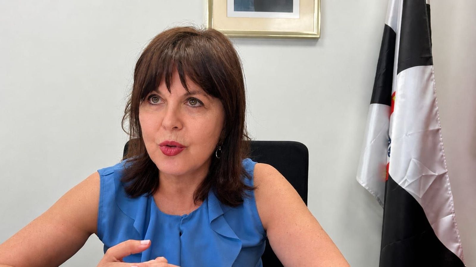 La secretaria de Gobierno de la Administración de Justicia en su despacho en el edificio del Banco de España