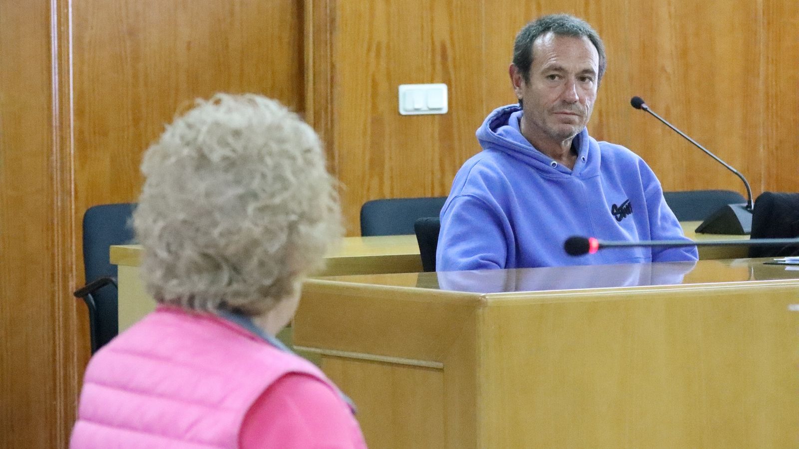 El acusado el pasado 24 de abril en la sala de vistas de la Audiencia Provincial en Ceuta.