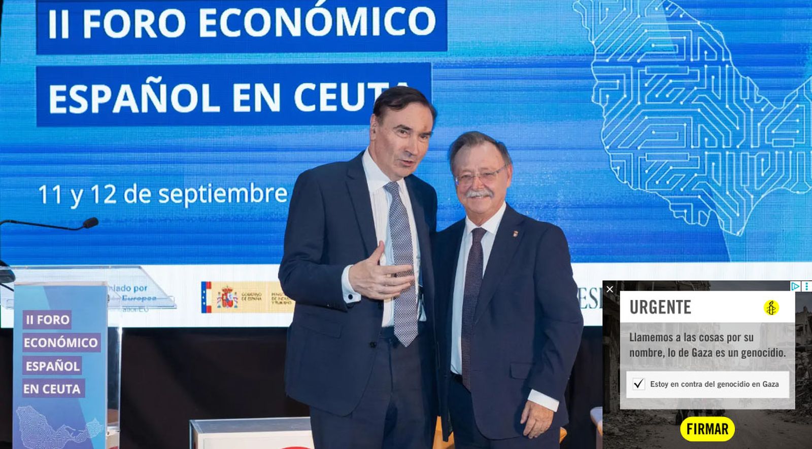 Pedro J. Ramírez y Juan Vivas, durante la pasada edición del Foro