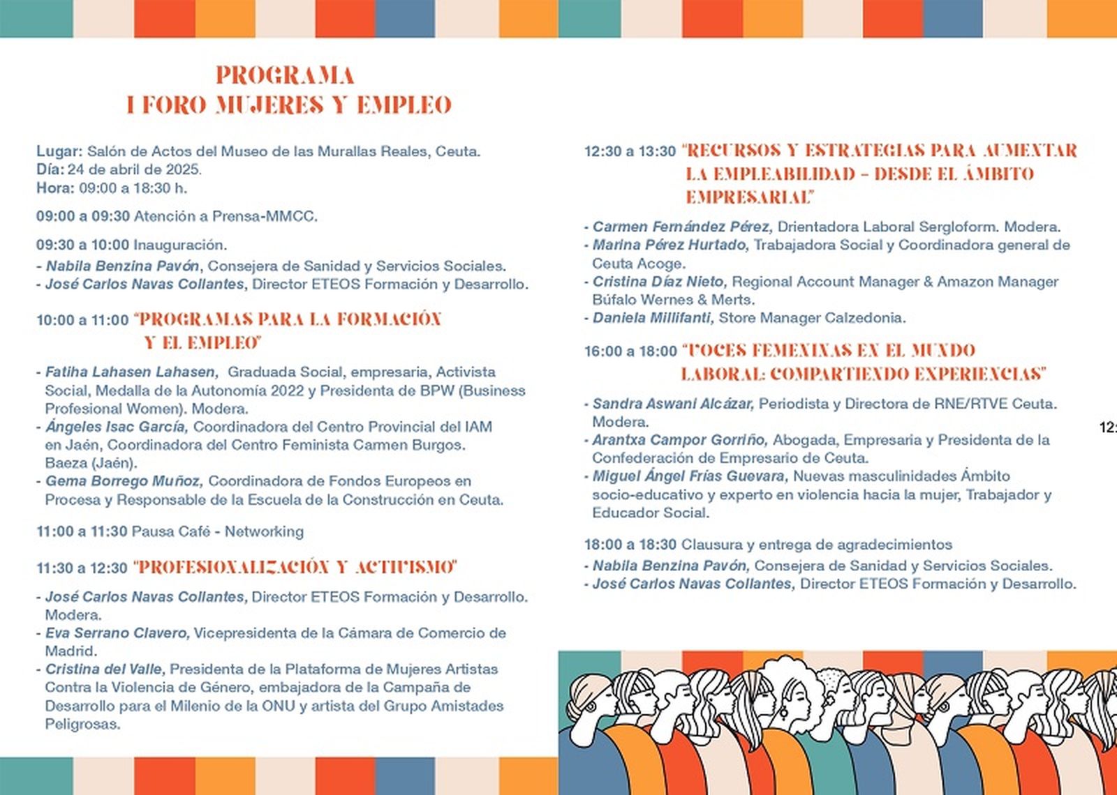 Programación de la jornada. / FOTO CEDIDA